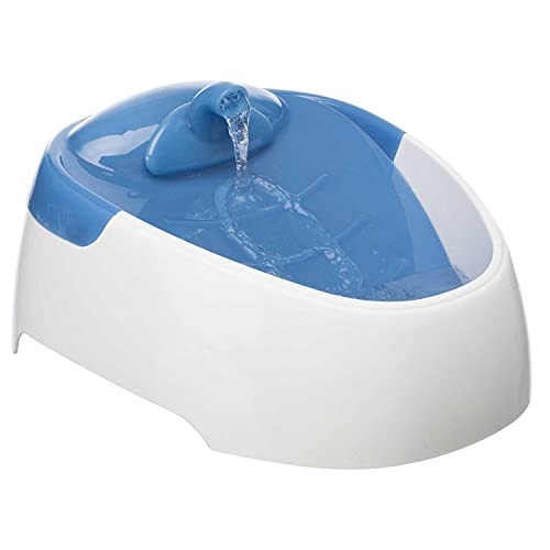 TRIXIE elektronischer Wasserspender "Trinkbrunnen Duo Stream, Kunststoff, 1 l/20 × 12 × 23 cm, weiß/blau" - 24462 von TRIXIE