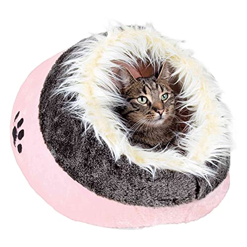 Trixie 36301 Kuschelhöhle Minou, 35 × 26 × 41 cm, rosa/grau von TRIXIE