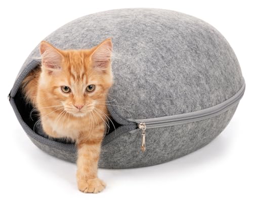 Trixie 36316 Kuschelhöhle Luna, Filz, 40 × 24 × 46 cm, hellgrau von TRIXIE