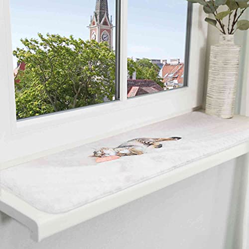 Trixie 37125 Liegematte Nani für Fensterbank, 90 × 28 cm, grau von TRIXIE