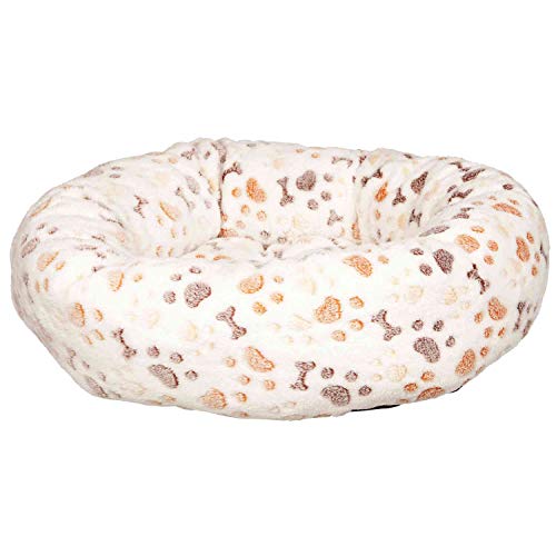 TRIXIE Hundebett Lingo 50 × 40 cm in weiß/beige - Hundekissen mit weichem Softfleece-Bezug - Hundekorb für kleine Hunde - rutschfest - 37685 von TRIXIE