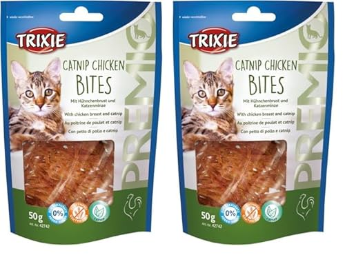 Trixie 42742 Premio Catnip Chicken Bites, 50 g (Packung mit 2) von TRIXIE