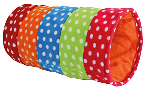 Trixie 4291 Spieltunnel, Fleece, ø 25 × 50 cm, grau/rosa von TRIXIE