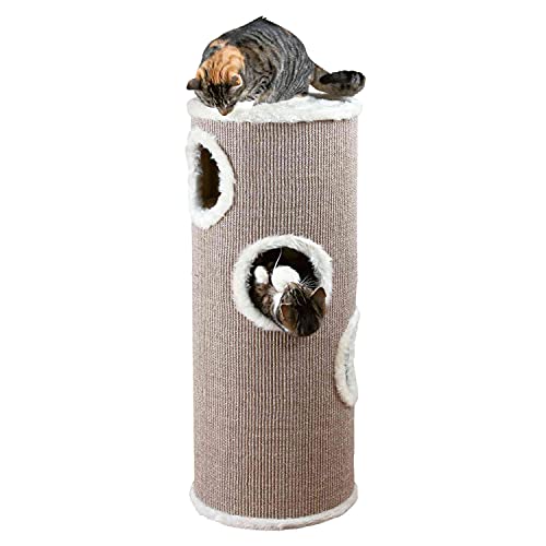 Trixie 4338 Cat Tower Edoardo, 100 cm, taupe/creme von TRIXIE