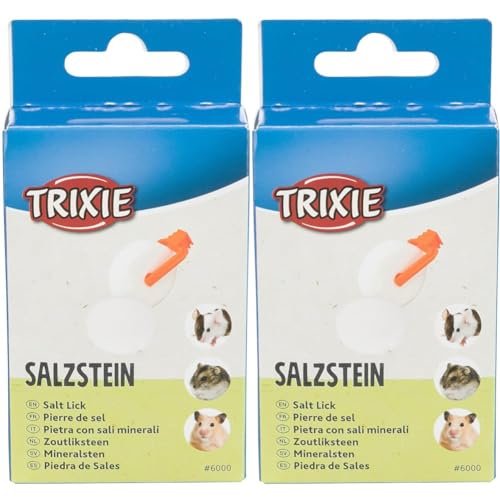 Trixie 6000 Salzsteine mit Halter, 2 × 54 g (Packung mit 2) von TRIXIE
