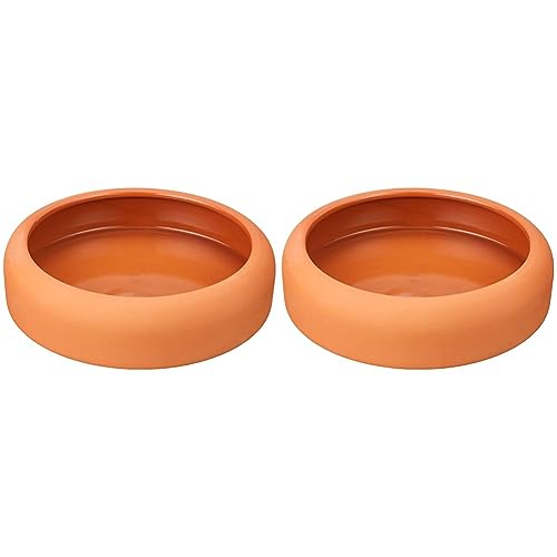 Trixie 60673 Keramiknapf mit abgerundetem Rand, 600 ml/ø 19 cm, Terracotta (Packung mit 2) von TRIXIE