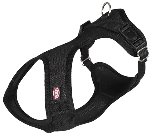 TRIXIE Comfort Soft Touren-Geschirr Größe XS–S: Brustumfang 30–45 cm/15 mm in schwarz - gepolstertes Hundegeschirr zum Joggen mit stufenlos verstellbaren Bauchgurt für kleine Hunde, 16261 von TRIXIE