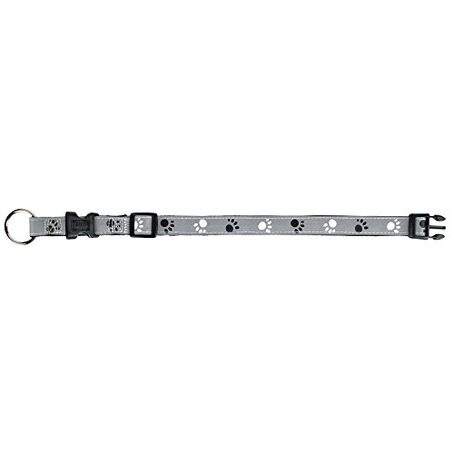 Trixie Silver Reflect Halsband, Schwarz/Grau, Größe S von TRIXIE