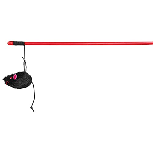 TRIXIE Spielangel mit Plüschmaus, 100 cm, 4011905041032, Natur von TRIXIE