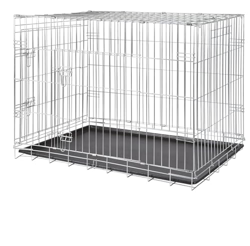 TRIXIE Hundebox Home – L: 109 × 79 × 71 cm – faltbarer Hundekäfig mit 2 Türen & Sicherheitsverschlüssen, verzinkte Transportbox mit stabiler Bodenwanne für Zuhause & unterwegs – 3925 TRIXIE Hundebox Home – L: 109 × 79 × 71 cm – faltbarer Hundekäfig mit 2 Türen & Sicherheitsverschlüssen, verzinkte Transportbox mit stabiler Bodenwanne für Zuhause & unterwegs – 3925 von TRIXIE