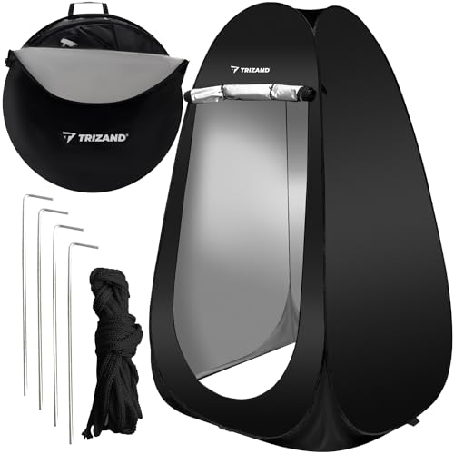 Duschzelt Umkleidekabine WC Zelt 4in1 Pop-Up Camping Schwarz Wasserdicht mit Tasche & Zubehör - Mobiler Strandumkleidezelt Duschzelt Toilettenzelt | 190x110x110 cm Duschzelt Umkleidekabine WC Zelt 4in1 Pop-Up Camping Schwarz Wasserdicht mit Tasche & Zubehör - Mobiler Strandumkleidezelt Duschzelt Toilettenzelt | 190x110x110 cm von TRIZAND