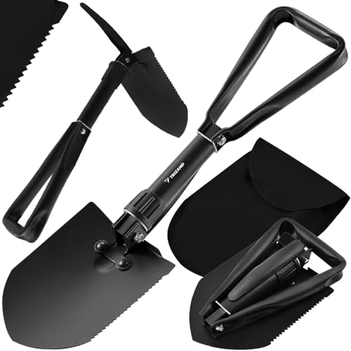 Survival Klappspaten Set leicht faltbar Spitzhacke Schaufel Säge für Outdoor-Aktivitäten 23830 von TRIZAND
