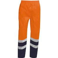 Trizeratop - Arbeitshose Regenhose Warnschutz-Kontrast-Regenhose Größe s - orange von TRIZERATOP