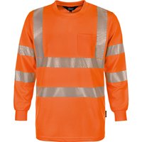 Trizeratop - Arbeitsshirt Warnschutz-Langarmshirt Größe xxxl - orange von TRIZERATOP