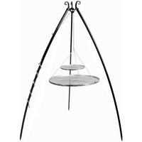 Schwenkgrill 200 cm - Doppelrost aus Rohstahl 70 cm + 40 cm von TRIZERATOP