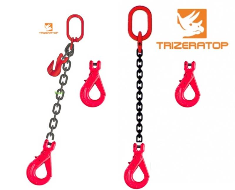 TRIZERATOP Anschlagkette Anschlagkette 1-Str., 6mm, WLL 1,12t + S-Haken 6m von TRIZERATOP