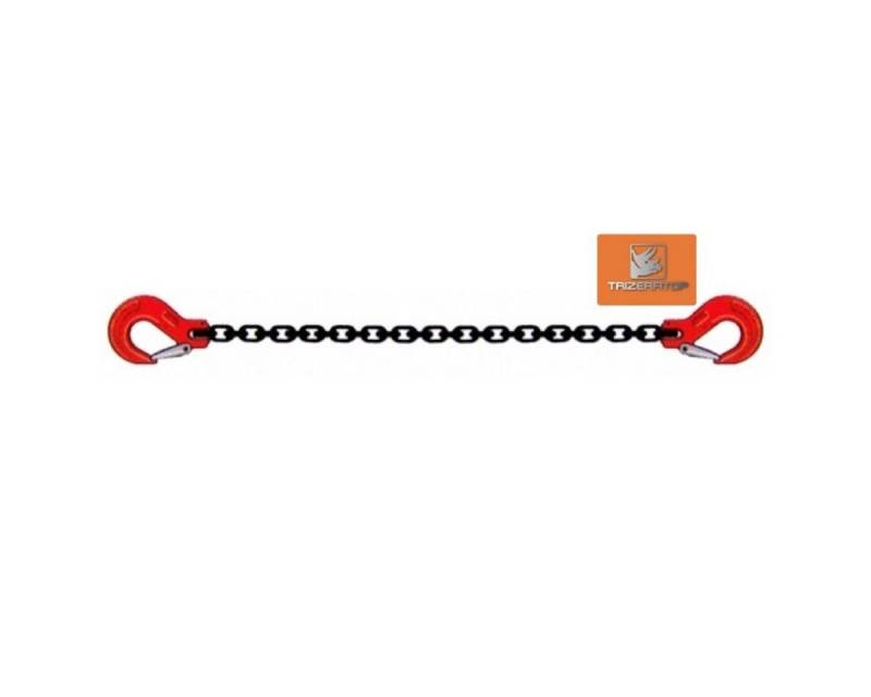 TRIZERATOP Anschlagkette Anschlagkette 1-Str. 8mm Haken/Haken WLL 2,0t 2m, Länge 2 m von TRIZERATOP