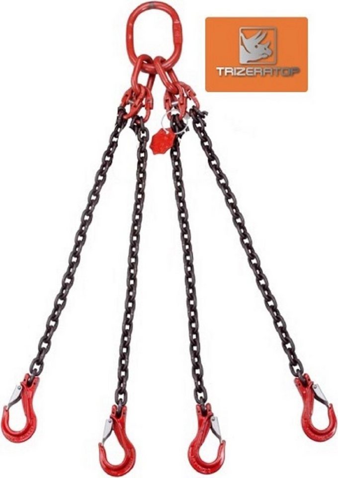 TRIZERATOP Anschlagkette Anschlagkette 4-Str. 10mm WLL 6,7t 2m, Länge 2 m TRIZERATOP Anschlagkette Anschlagkette 4-Str. 10mm WLL 6,7t 2m, Länge 2 m von TRIZERATOP