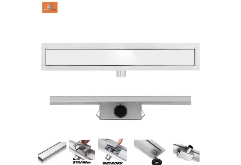 TRIZERATOP Duschrinne Duschrinne, Bodenablauf 70cm White Glass,Hohe Qualität, Duschrinne, Bodenablauf 70cm White Glass TRIZERATOP Duschrinne Duschrinne, Bodenablauf 70cm White Glass,Hohe Qualität, Duschrinne, Bodenablauf 70cm White Glass von TRIZERATOP