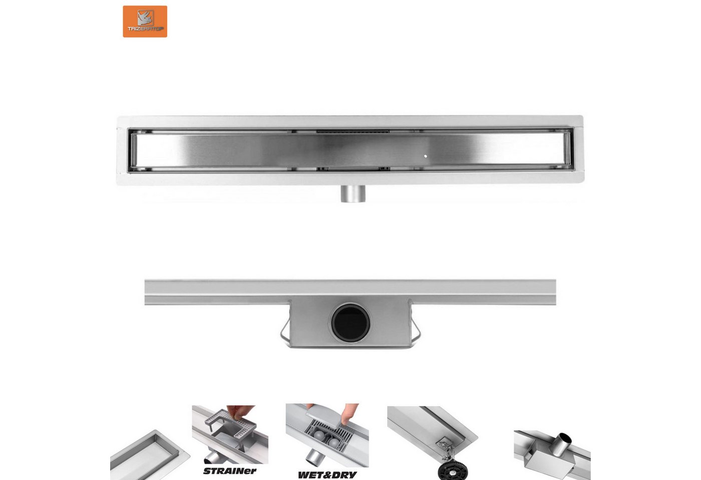TRIZERATOP Duschrinne Duschrinne, Bodenablauf 80cm,Hohe Qualität, Duschrinne, Bodenablauf 80cm TRIZERATOP Duschrinne Duschrinne, Bodenablauf 80cm,Hohe Qualität, Duschrinne, Bodenablauf 80cm von TRIZERATOP