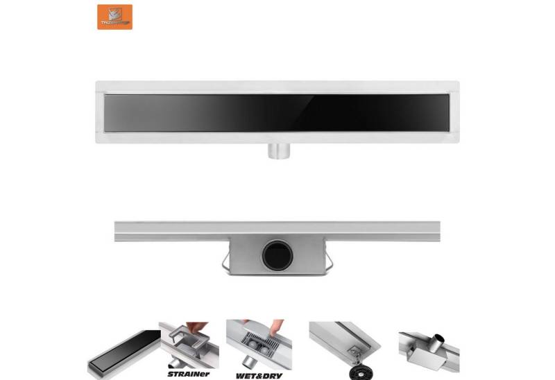 TRIZERATOP Duschrinne Duschrinne, Bodenablauf 80cm Black Glass,Hohe Qualität, Duschrinne, Bodenablauf 80cm Black Glass TRIZERATOP Duschrinne Duschrinne, Bodenablauf 80cm Black Glass,Hohe Qualität, Duschrinne, Bodenablauf 80cm Black Glass von TRIZERATOP