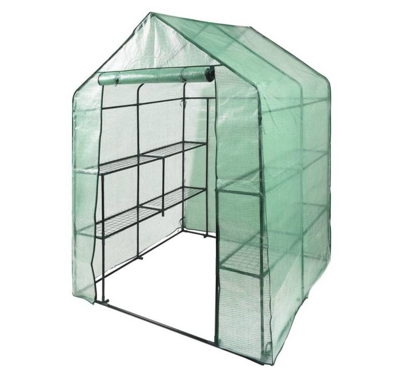 TRIZERATOP Gewächshaus Gewächshaus mit 8 Ablagen 143x143x195 cm, PVC/Stahl, BxTxH: 100 x 100 x 100 cm, Komplett von TRIZERATOP