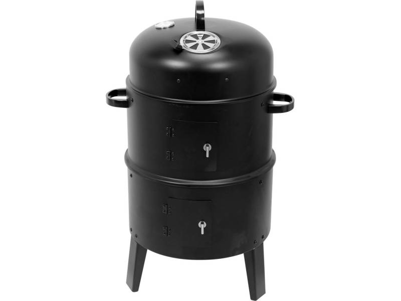TRIZERATOP Holzkohlegrill Runde Räuchertonne 51 × 42 × 80 cm, Smoker, Räuchergrill, Runde Räuchertonne 51 × 42 × 80 cm, Smoker, Räuchergrill, Runde Räuchertonne 51 × 42 × 80 cm, Smoker, Räuchergrill von TRIZERATOP
