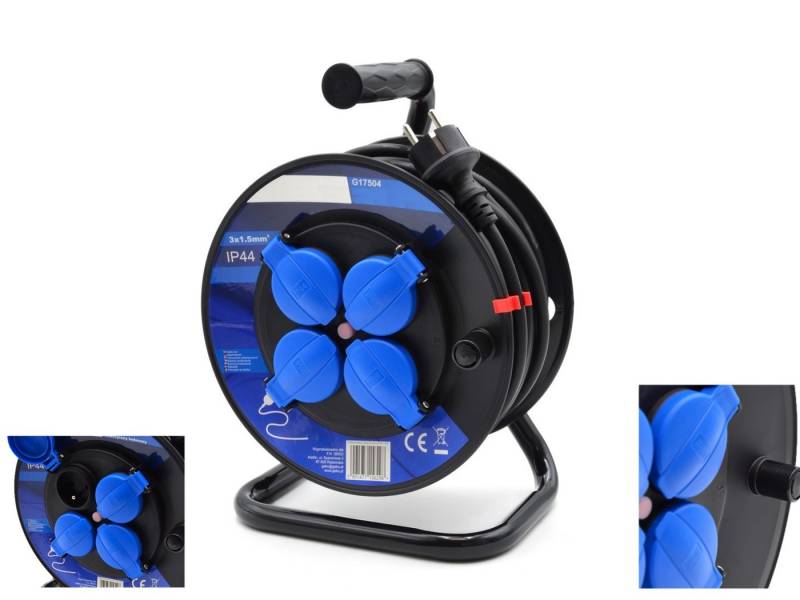 TRIZERATOP Kabeltrommel, Kunststuff 25m, Kabel 3x1,5 IP44, 4x Steckdose Kabeltrommel (Kabeltrommel, Kunststuff 25m, Kabel 3x1,5 IP44, 4x Steckdose) von TRIZERATOP