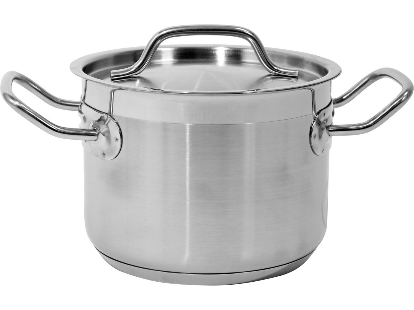 TRIZERATOP Kochtopf Profi Kochtopf GROß 16x12cm 2,4 Liter mit Deckel, (Profi Kochtopf GROß 16x12cm 2,4 Liter mit Deckel, Profi Kochtopf GROß 16x12cm 2,4 Liter mit Deckel), satiniert von TRIZERATOP