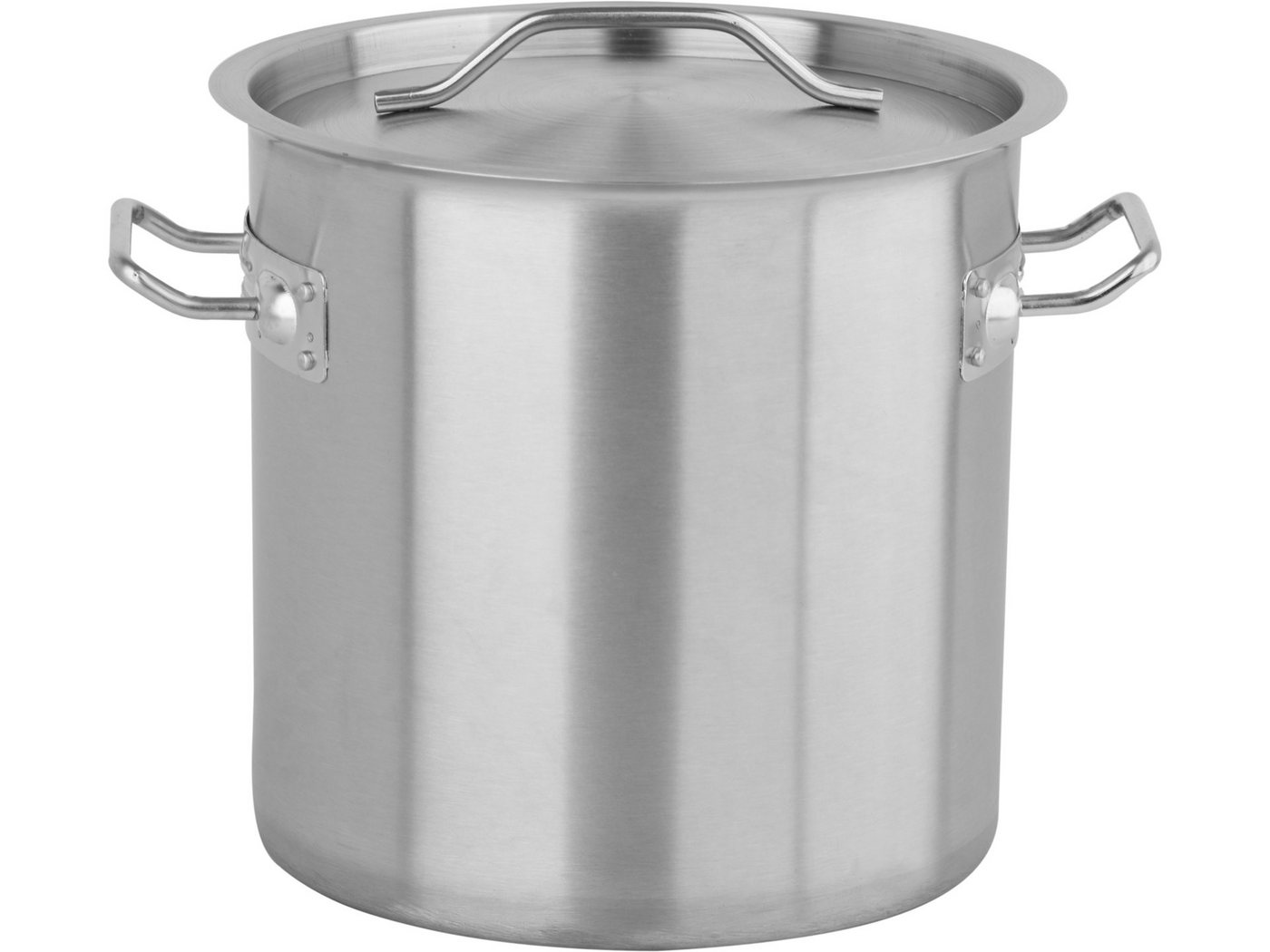 TRIZERATOP Kochtopf Profi Kochtopf HOCH 25x25cm 12 Liter mit Deckel, (Profi Kochtopf HOCH 25x25cm 12 Liter mit Deckel, Profi Kochtopf HOCH 25x25cm 12 Liter mit Deckel), satiniert von TRIZERATOP