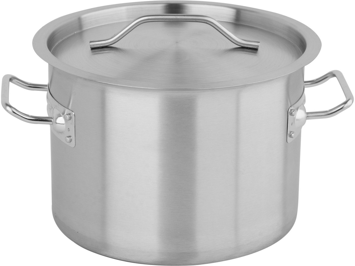 TRIZERATOP Kochtopf Profi Kochtopf NIEDRIG 25x18cm 9 Liter mit Deckel, (Profi Kochtopf NIEDRIG 25x18cm 9 Liter mit Deckel, Profi Kochtopf NIEDRIG 25x18cm 9 Liter mit Deckel), satiniert von TRIZERATOP