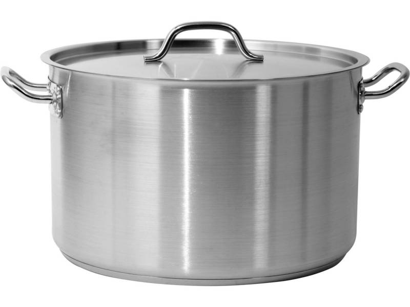 TRIZERATOP Kochtopf Profi Kochtopf NIEDRIG 40x25cm 31,4 Liter mit Deckel, (Profi Kochtopf NIEDRIG 40x25cm 31,4 Liter mit Deckel, Profi Kochtopf NIEDRIG 40x25cm 31,4 Liter mit Deckel), satiniert von TRIZERATOP
