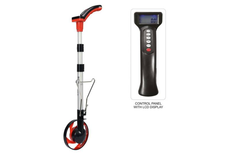 TRIZERATOP Rollbandmaß Messrad, Rolltacho, Streckenmessgerät mit Teleskopgriff von TRIZERATOP