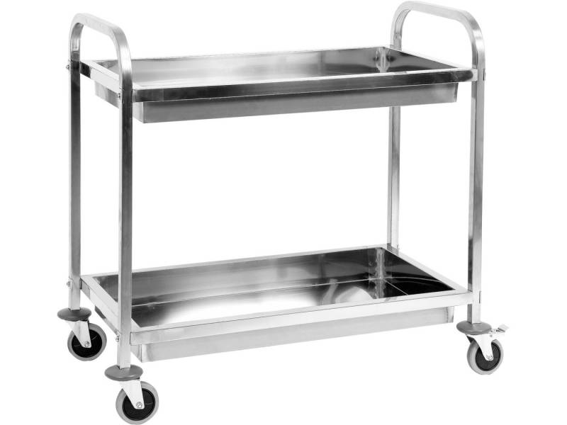TRIZERATOP Servierwagen Servierwagen, Küchenwagen, Abräumwagen 2 Böden 950x500x950mm Edelstahl, (Servierwagen, Küchenwagen, Abräumwagen 2 Böden 950x500x950mm Edelstahl) von TRIZERATOP