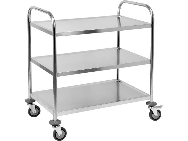 TRIZERATOP Servierwagen Servierwagen, Küchenwagen, Abräumwagen 3 Böden 860x530x950mm Edelstahl, (Servierwagen, Küchenwagen, Abräumwagen 3 Böden 860x530x950mm Edelstahl) von TRIZERATOP