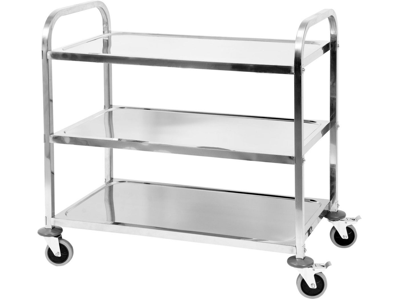 TRIZERATOP Servierwagen Servierwagen, Küchenwagen, Abräumwagen 3 Böden 950x500x950mm Edelstahl, (Servierwagen, Küchenwagen, Abräumwagen 3 Böden 950x500x950mm Edelstahl) von TRIZERATOP