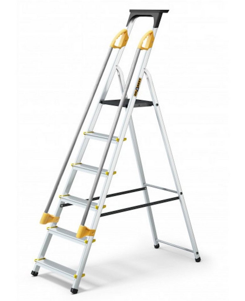 TRIZERATOP Stehleiter Stehleiter 6 Spr. 150kg Haushaltsleiter + Geländer (Stehleiter ALDP + P 6 (150kg) Haushaltsleiter + Geländer) von TRIZERATOP