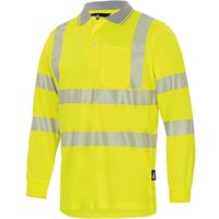 Triuso Vizwell Warnschutz-Langarmpolo VWPS32 Gr. 3XL leuchtgelb/marine von TRIZERATOP