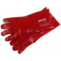 Handschuh 35cm Redstart rotbraun Gr. 10 Chemikalienbeständig pvc beschichtet von TRIZERATOP