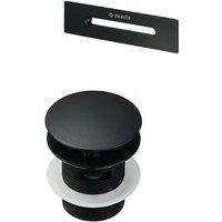 Trizeratop - Kit für Badewannen mit Ab- und Überlaufplatte in Mattschwarz deante KYYN10B matt-schwarz von TRIZERATOP