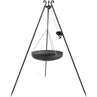 Wok am Dreibein, 180 cm Höhe, Rohstahl, 60 cm Durchmesser + Kurbel von TRIZERATOP