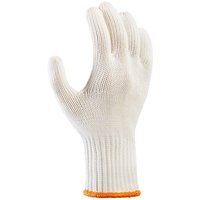 teXXor® Grobstrick-Handschuhe BAUMWOLLE/NYLON, Beige/rote Noppen von TRIZERATOP