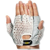 teXXor® Nappaleder-Handschuhe FAHRRADFAHRER, Leder Natur / Textil Weiß von TRIZERATOP