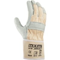 teXXor® Rindvollleder-Handschuhe MONTBLANC III, Leder Natur/Drell Weiß von TRIZERATOP