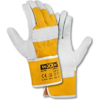 teXXor® Rindvollleder-Winterbauhandschuhe HIMALAYA I, Leder Natur/Drell Gelb von TRIZERATOP