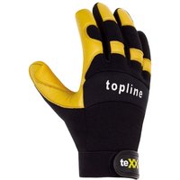 teXXor® topline Kuhleder-Handschuhe TACOMA, SB-Verpackung, Gelb/Schwarz von TRIZERATOP