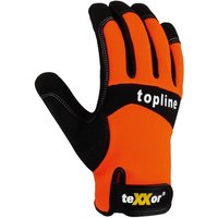 teXXor® topline Kunstleder-Handschuhe IRVINE, SB-Verpackung, Orange/Schwarz/Grau von TRIZERATOP