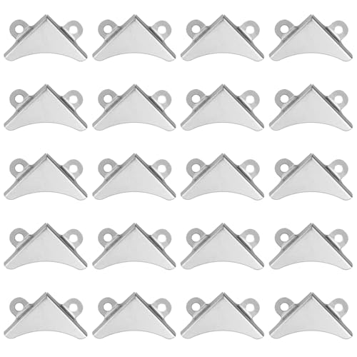 TRKETK 20 Stück Spiegel-Eck-Halterungen Ersatz Metall Spiegelhalter Clips Spiegel Aufhängeset Spiegel-Eckbefestigung für Installation von Glasspiegeln und Hängendem Zubehör für Badezimmer von TRKETK