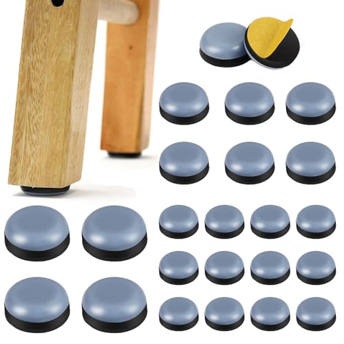 TRKETK 24 Stück Möbelgleiter, Selbstklebendes Teflon Gleiter-Gleitbrett Appliance Sliders Selbstklebende Möbelgleiter Unsichtbares Gleiter Selbstklebende für Luftfritteusen, Mixer, Brotmaschine TRKETK 24 Stück Möbelgleiter, Selbstklebendes Teflon Gleiter-Gleitbrett Appliance Sliders Selbstklebende Möbelgleiter Unsichtbares Gleiter Selbstklebende für Luftfritteusen, Mixer, Brotmaschine von TRKETK