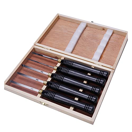 5 teile/satz HSS Drehmeißel Set Holzbearbeitung Drehwerkzeug Set HSS Hochgeschwindigkeitsstahl Halbkreismesser Handdrehwerkzeug aus Holz von TRKKXV
